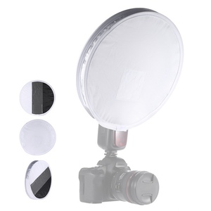 Multifuncional 12in/31cm Mini portátil redondo en la Cámara <span class=keywords><strong>Flash</strong></span> Speedlite difusor <span class=keywords><strong>Softbox</strong></span> con color blanco/gris/negro - Product Image 3