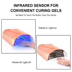 Lampe à ongles UV LED professionnelle haute puissance 128W sans fil rechargeable, séchage rapide du vernis gel avec capteur automatique - Product Image 4