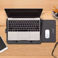 Housse d'Ordinateur Portable 11-15,6 Pouces avec Support, Sac en Cuir pour MacBook Air Pro