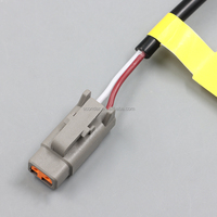 Kabel Ekstensi SCONDAR Custom Wire Harness Kompatibel dengan Deutsch DTM06-2S 02Pin Male Housing Otomotif 18AWG UL