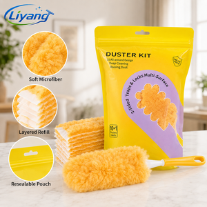 Lot de 10 recharges de dépoussiéreurs électrostatiques jetables en microfibre compatibles avec <span class=keywords><strong>Swiffer</strong></span> pour le nettoyage des meubles, des voitures et de la maison - Product Image 1