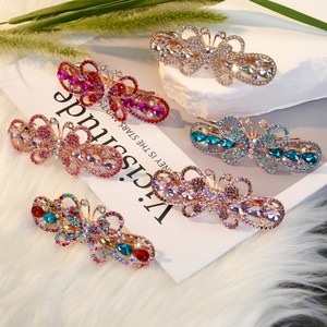 Korean Butterfly Alloy Crystal Fashion Hair <b>Clip</b> Adult Large <b>Spring</b> <b>Clip</b> Women Hair Decoration Prom Daily Use Wholesale - Product Image 1