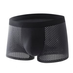 New <b>Mens</b> Ice <b>Silk</b> Mesh Sexy Breathable Boxers Briefs <b>Shorts</b> <b>Men</b> - Product Image 3
