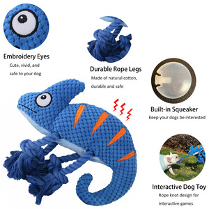 2024NEW résistant aux morsures moyen et grand chien en peluche caméléon en peluche tirer interactif robuste jouets pour animaux de compagnie jouets pour chiens vocaux en stock - Product Image 3