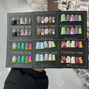 <span class=keywords><strong>Ongles</strong></span> artificiels de luxe réutilisables en acrylique pur, lisses et de haute qualité, faits à la main, <span class=keywords><strong>pour</strong></span> femmes, qualité salon - Product Image 2