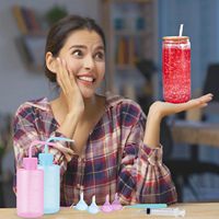 Kit de 5 Piezas para Hacer Vasos con Globo de Nieve de Plástico, Reutilizable, Ecológico y Lavable, para Manualidades