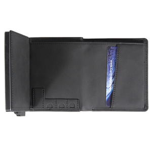 Custom Business Card Holder Anti-Theft Feature Aluminum <b>Wallet</b> Open Short Length RFID Blocking Nylon Lining Large Capacity <b>Metal</b> - Product Image 2