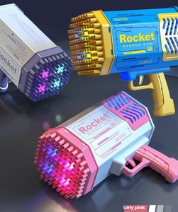 Pistolet à bulles électrique 40 trous avec LED, double vitesse, anti-fuite, jouet d'été pour enfants - Product Image 3