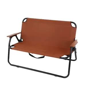 Venta al por mayor al aire libre silla plegable Silla de pesca portátil al aire libre asiento doble Silla de playa