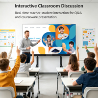 Pantalla LED Grande, Panel Táctil Interactivo, Pizarra Inteligente 4K, Equipo Todo en Uno para Sala de Conferencias, Enseñanza en el Aula