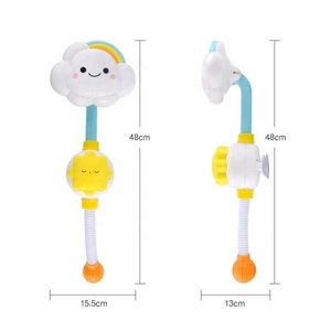 Cabeza de ducha de estrella del sol y nube de arcoíris, bañera eléctrica de dibujos animados de agua, juguetes de baño de mano - Product Image 6