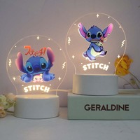 Lampe de nuit LED 3D moderne en PVC pour bébés et enfants - Design d'animation anime - Coffret cadeau