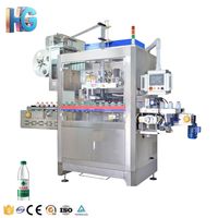 Machine d'étiquetage automatique de manchons rétractables en PVC, machine d'étiquetage de manchons rétractables linéaires à haute efficacité pour ligne de bouteilles de boisson