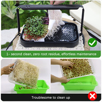 Système de culture LED compact moderne suspendu pour la propagation de plantes d'intérieur à domicile, kit de démarrage pour micro-légumes