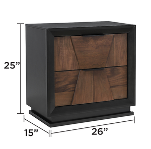 Traditional Luxury Queen 5-Piece Adjustable Storage Bedroom Set in Walnut - Product Image 5
