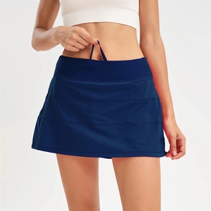 Vêtements pour femmes grandes tailles 2024, logo personnalisé, jupes de tennis sexy 2 en 1, jupes plissées avec poches, golf, yoga, danse, gym, fitness - Product Image 6