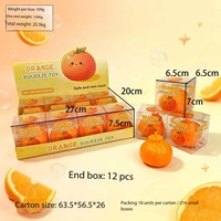 Hot verkopende traag terugverende simulatie oranje bouwsteen squishy, kneedbaar en vrolijk, stressverlichtende fruitvormige fidget toys