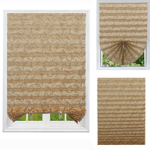 Stores plissés horizontaux modernes <span class=keywords><strong>anti</strong></span>-<span class=keywords><strong>UV</strong></span>, imperméables, en tissu écologique, avec option intégrée sans cordon <span class=keywords><strong>pour</strong></span> fenêtres françaises - Product Image 1