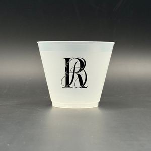 9 Oz Frosted Clear Reusable Unbreakable Personalized Shatterproof Full Color Party <b>Cups</b> - Product Image 1