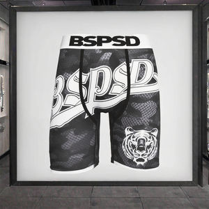 Calzoncillos Deportivos para <span class=keywords><strong>Hombre</strong></span>, Estilo Europeo Americano, Diseño de Tigre, Tejido de Punto Sedoso y Transpirable, Cintura Media, Largo Extendido - Product Image 3