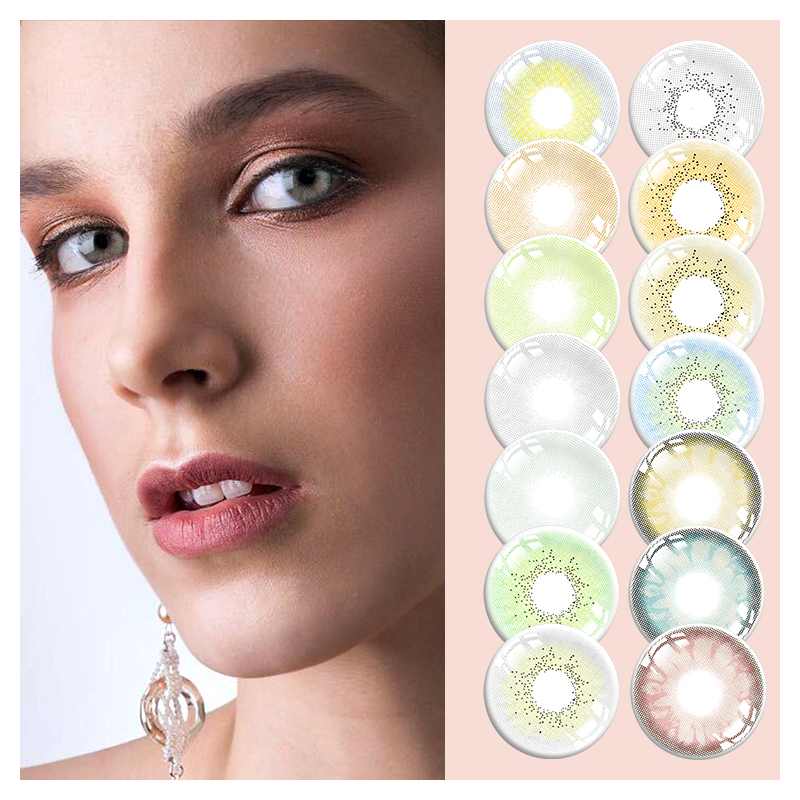 Liangguo Fresh Lady Smoky Collection Private Label Circle Color Contact Lens Eye Color Contacts Big Eyes Korean