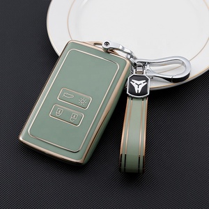 Housse de clé en TPU Gold Edge avec porte-clés pour <span class=keywords><strong>Renault</strong></span> Clio Espace 5 <span class=keywords><strong>Master</strong></span> Bus Talisman Megane Protector Bag Holder Accessoires - Product Image 2