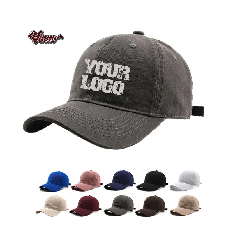 Custom Embroidery Logo Soft Top Sports Caps Wholesale Classic Unstructured Cotton Baseball Cap For Man