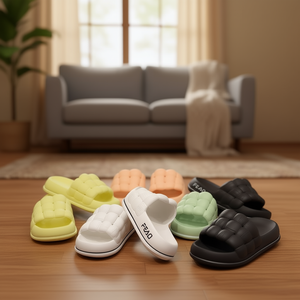 Feao Slides Slippers EVA Cushioned Open Toe All Seasons Fashion Chaussures pour femmes Taille 36 37 38 39 40 41 - Product Image 2