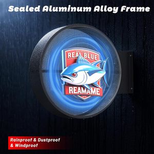 Outdoor Waterproof Double Sided Display 3D Hologram Fan Holographic <b>Advertising</b> <b>Light</b> <b>Box</b> Store Sign with Smart App Control - Product Image 3