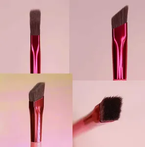 Pinceau de maquillage professionnel multi-usage, étiquette privée, carré, hors angle, pour les yeux et les sourcils, pinceau correcteur en toile lisse - Product Image 2