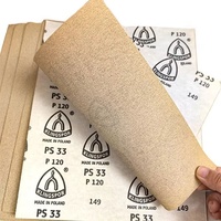 Papier abrasif Klingspor Quality PS33, papier abrasif pour ponçage, 230x280mm, grain P120, identique aux feuilles abrasives Klingspor