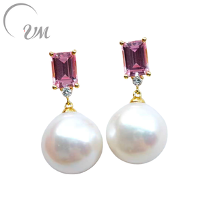 Pendientes de Diamantes Cultivados en Laboratorio de Platino (PT900) de UM Jewelry, Venta al por Mayor, para Compromiso, Boda, Uso Diario Unisex/Hombre/Mujer, Aniversario - Product Image 1