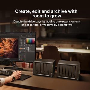 <span class=keywords><strong>Synology</strong></span> DiskStation DS1525+ de 5 Bahías, AMD Ryzen V1500B, 8 GB DDR4 ECC SODIMM, Compatible con SSD M.2 NVMe SATA, Almacenamiento Conectado a la Red - Product Image 4