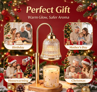Lampe chauffe-bougie avec minuterie et variateur d'intensité - Cadeaux d'anniversaire pour femmes, décoration de chambre, Noël