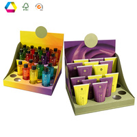 Présentoir de comptoir en carton personnalisé, étagère en papier perforée éco-recyclable à niveaux pour la promotion de produits de soin et de shampooing en détail