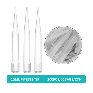 Ujung pipet laboratorium 200ul 1ml 5ml 10ml, ujung pipet plastik mikro sekali pakai