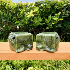Vente en gros de pierres de guérison en jade Xiuyu de style bohème de haute qualité, sculpture de grenouille carrée, pour la décoration de la maison, cadeaux, Crystalhola - Product Image 5