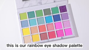Tùy Chỉnh OEM Cầu Vồng Cổ Điển Vegan Bóng Mắt Pan Sáng Sinh Thái Thân Thiện Với Eyeshadow Palette Đầy Màu Sắc Eyeshadow Palette - Product Image 5