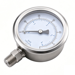 Manómetro <span class=keywords><strong>de</strong></span> Presión Líquido ZX-1-3, Manómetro <span class=keywords><strong>de</strong></span> Presión <span class=keywords><strong>de</strong></span> 0-100 psi, Manómetro <span class=keywords><strong>de</strong></span> Doble Escala <span class=keywords><strong>para</strong></span> Sistemas Hidráulicos, Neumáticos y HVAC - Product Image 1