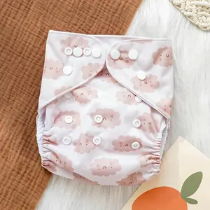 Baby Cloth Nappy HappyFlute Wholesale Baby Cloth Pocket Diaper Supplier Washable Reusable Pocket Diaper Eco Friendly Baby Nappy Fit 3-15kg Baby