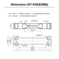 Capteur de pesage de précision ultra-compact en alliage d'aluminium HY-639, cellule de charge à point unique de 0,2 kg (200 g) pour balance postale et de bijouterie