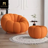 Chaise de canapé moderne en forme de citrouille, rotation durable, loisirs pour chambre, balcon, appartement ou hôtel