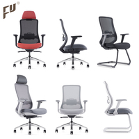 Chaise de bureau ergonomique moderne en maille, pivotante, avec support lombaire, dossier moyen, réglable, pour personnel exécutif, gris