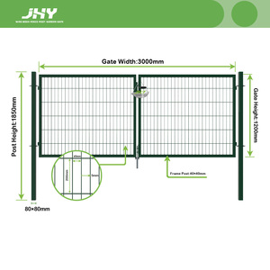 <span class=keywords><strong>Portail</strong></span> en <span class=keywords><strong>acier</strong></span> 3x1,2m pour usage résidentiel, avec cadre en tube carré, vente en gros - Product Image 3