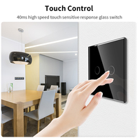 Interruptor de Luz Táctil Inteligente para el Hogar Bingoelec con Certificación CE y RoHS, Panel Táctil Wifi con Indicador LED