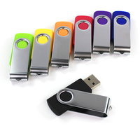 Clés USB 2.0 personnalisées neuves à prix d'usine en gros, capacité de 1 Go à 128 Go, garantie de 5 ans, plastique + métal