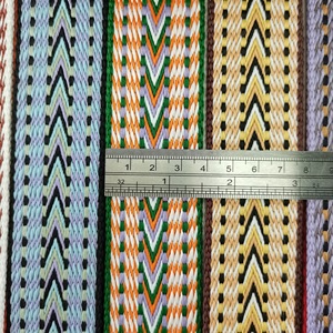 Cinghia in poliestere stile etnico per borse, nastro jacquard morbido per accessori borse - Product Image 5