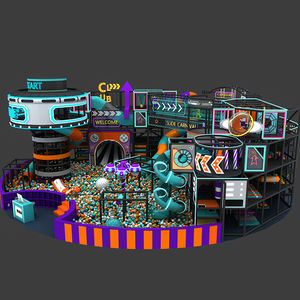 สนามเด็กเล่นพลาสติกแบบสไลด์สำหรับเด็กขนาดใหญ่เครื่องเล่นกีฬาเชิงพาณิชย์แบบอินเทอร์แอคทีฟสำหรับเด็กออกแบบได้ตามต้องการ - Product Image 1