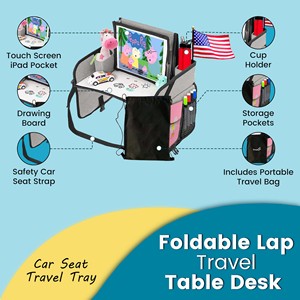Free sample Hot Sale <b>Toddler</b> Car Seat Lap Tray Kids Travel <b>Activity</b> Children Play Snack Bag Seat <b>Table</b> Kids Travel Tray - Product Image 4