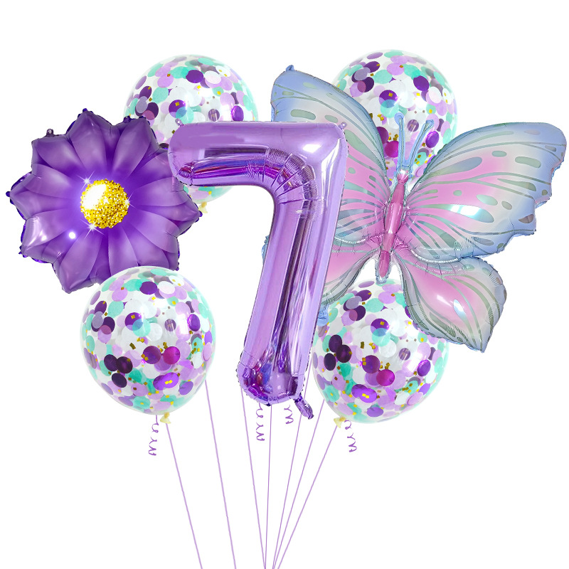 Pink and purple butterfly set 7